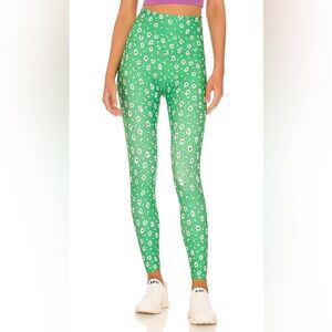 Beyond Yoga High Waisted Midi Leggings, Honeydew Daisies - M